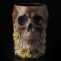Image 1 of LEI'D TO REST Limited Edition 20 oz Tiki Mug - Yellow Flowers from Trevor Foster Studio