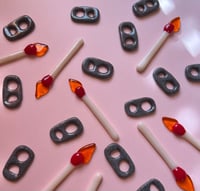 Image 4 of Fused Glass Soda Tabs and Fish Hooks