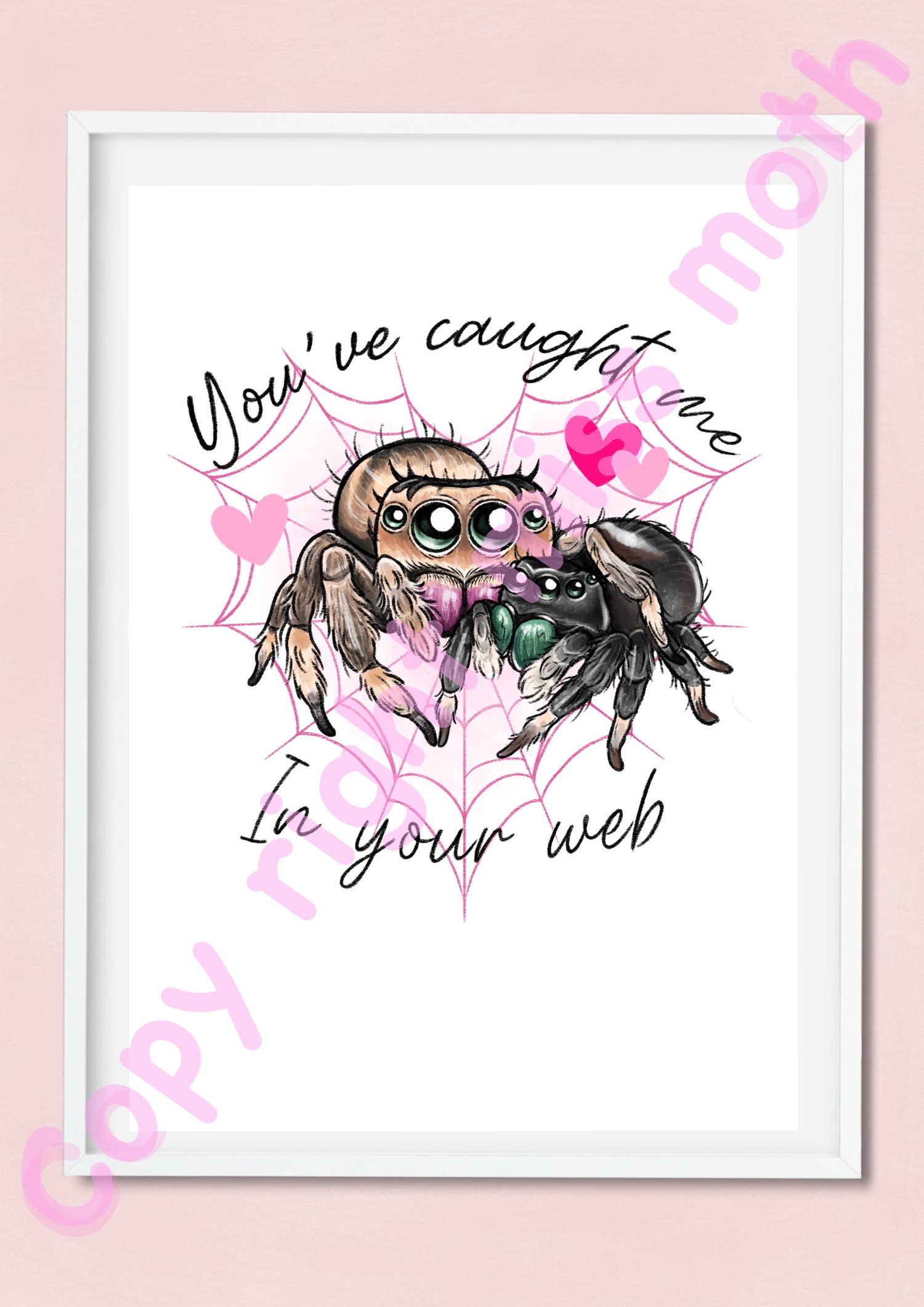 Jumping spiders in love print 💕 