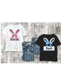 Image 3 of Youth Personalized Easter Bunny Shirt