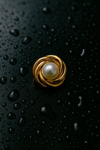 Image 1 of Luna Pearl Knot Earrings