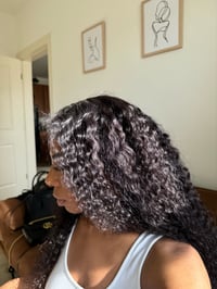 Image 2 of 22 inch 8x5 CURLY LACE CLOSURE WIG with KINKY CURLY EDGES 