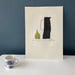 Image of Pear and Tall Jug drypoint etching 