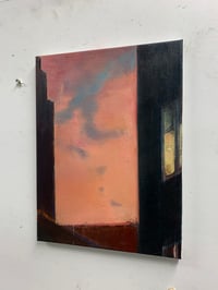 Image 4 of Painting / maleri / "ISLANDS BRYGGE – Malerdrømme og tankestreger – Mellemrum I" / 30x40 cm