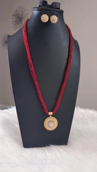 Image 11 of Looza Long American Diamond Hydrocrystal Necklace Set
