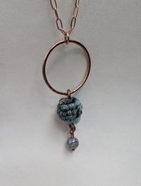 Image 8 of Your Choice! Handspun Drop Bead Necklace w/Semi Precious Stone Bead