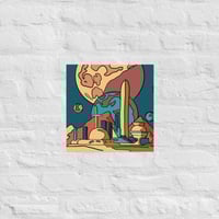 Image 3 of Retro Futurism Space Station Poster