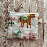 Image 6 of “Patchwork Farm” Medium/Small/OR Mini Quilted Zipper Bag