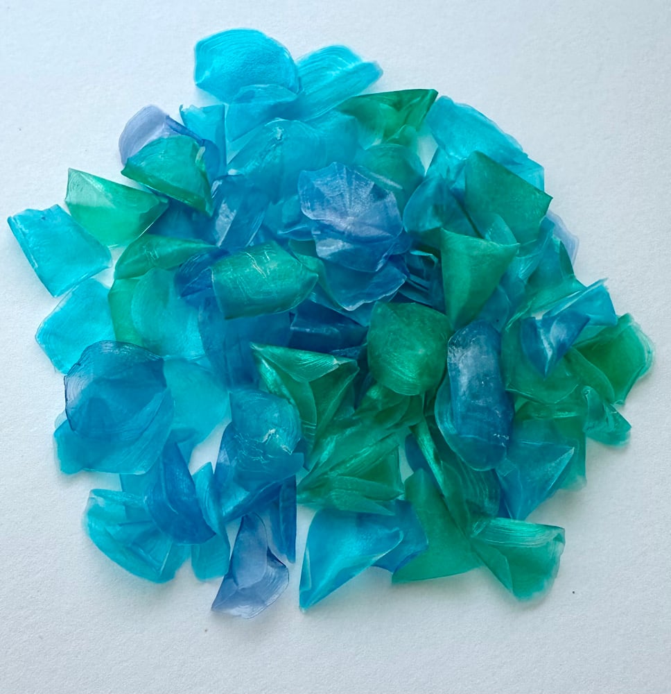 Image of Dyed fish scales - Mixed blue
