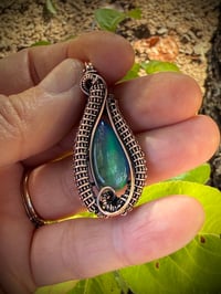 Image 4 of Aurora Opal Wrapped in Copper