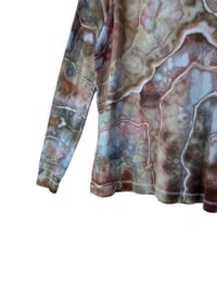 Image 6 of M Unisex Adult Waffle Long Sleeve Shirt in Sedona Geode Ice Dye