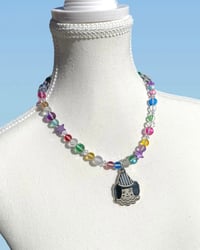 Image 2 of Rainbow Silver Clown Necklace