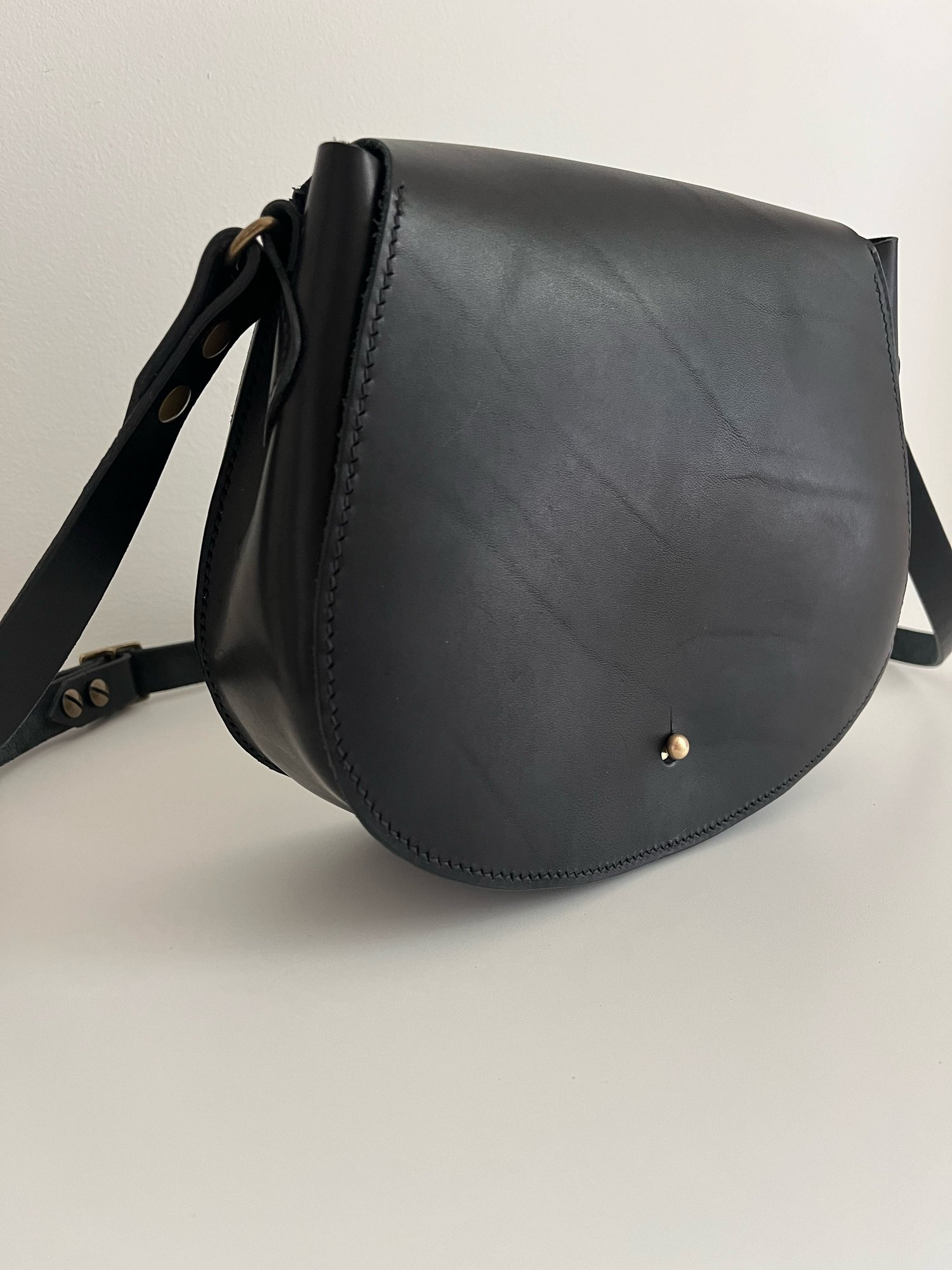 Image of Black Crossbody Saddle Bag