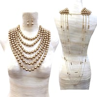 Image 5 of GOLD PEARL NECKLACE SET