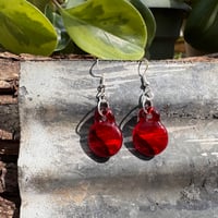 Red Circle Earrings