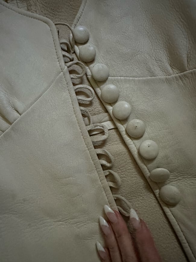 late 1960s North Beach Leather bone leather jacket