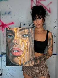 Image 4 of “SWEET HONEY” ORIGINAL PAINTING BY NIKITA ROSALIND 12”x16”