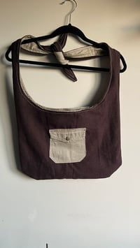 Image 2 of Reversible tote bag - beige/brown