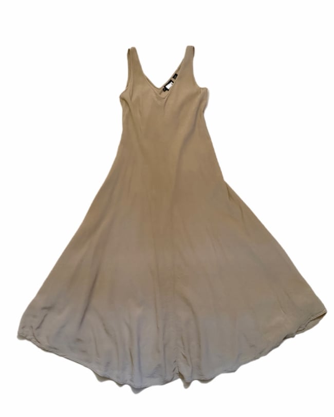 vintage original label DKNY donna karan silk plisse safari maxi dress