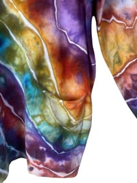 Image 7 of 1XL/2XL Forager Pocket Sweater in Earthy Rainbow Geode Ice Dye