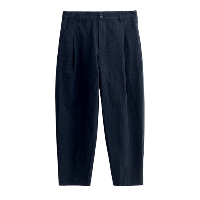 Image of A KIND OF GUISE FOLDED WIDE TROUSERS DARK INCENSE