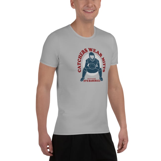 Catchers Wear Mitts Men's Athletic T-shirt