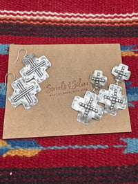 Image 4 of Double Cross Earrings