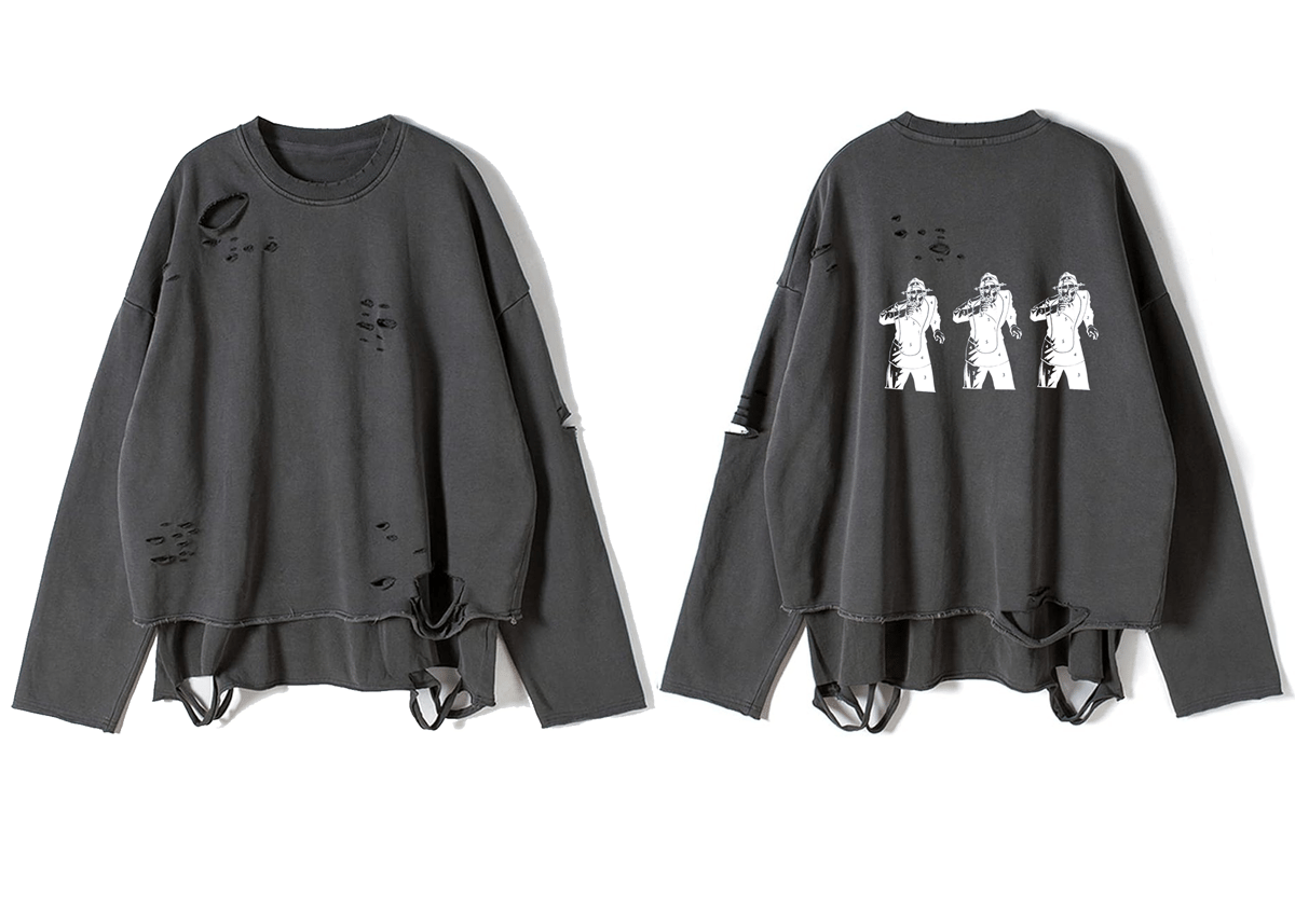 Image of DISTRESSED TARGET LONGSLEEVE