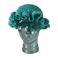 Image 1 of Blue Tiedye Ruffle Hat