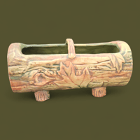 Image 1 of Antique 1920s Weller Pottery Log Planter 
