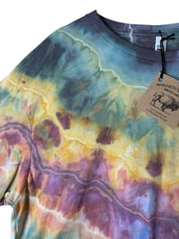Image 5 of XL Crop Tee in Rustic Rainbow Geode Ice Dye