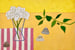 Image of White Blooms, Garden Mint and Found Shells