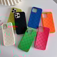 Image 20 of Luxury Woven Pattern Tpu Phone Case for iPhone 15 14 13 12 11 Pro Max Soft Silicone Rubber Back Cove