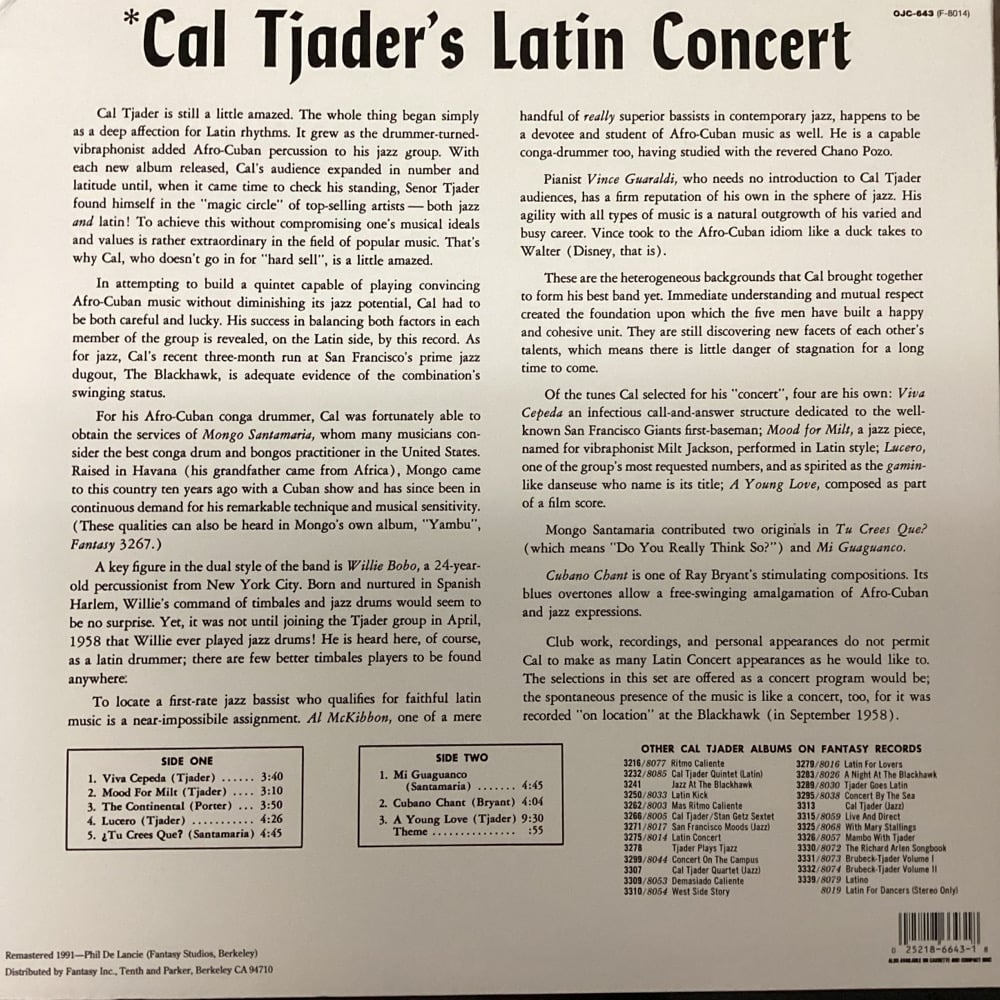 Cal Tjader - Cal Tjader’s Latin Concert