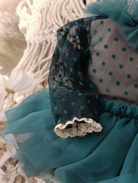 Image 2 of Newborn dress for photo shoots | Gabrielle | emerald dots