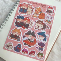Image 2 of Chainsaw Cats sticker sheet