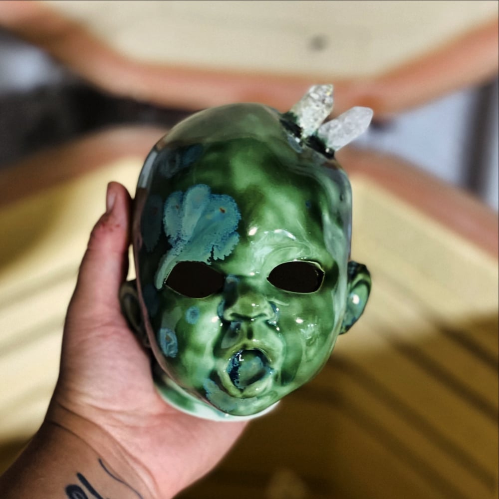 Large Baby Head with Crystal