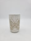 White Butterfly Tumbler 