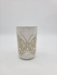 Image 1 of White Butterfly Tumbler 