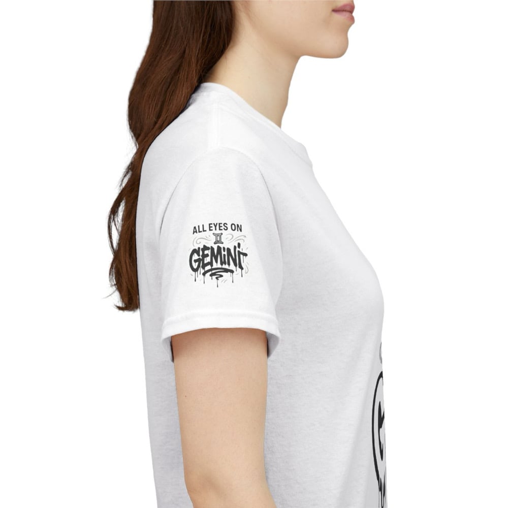 Image of Gemini Zodiac T-Shirt "All Eyes on Gemini" "Caught You Lookin' Gemini" Astrologer Tee