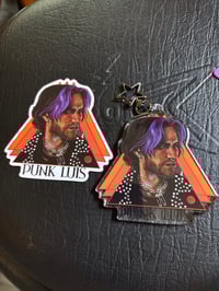Image 3 of PREORDER “Punk Luis” 3.5” Double Sided Keychain and 3.5” Stickers 