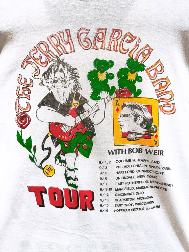 Jerry Garcia Band 1989 Tour Lot T-Shirt - Fits L