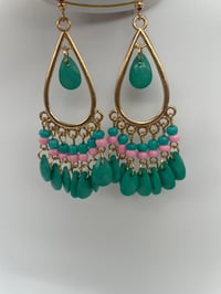Image 1 of CHANDELIER BOHEMIAN STYLE EARRINGS gn