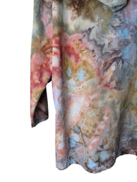 Image 10 of ♻️ UPCYCLED XL 100% Hooded Cotton Open Jacket in Sedona Ice Dye