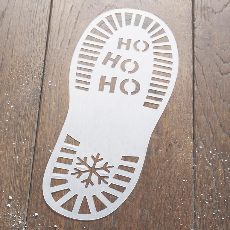 Image of Santa's Footprint Christmas Stencils