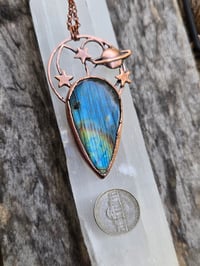 Image 3 of Electroformed THIS IS WHAT SPACE SMELLS LIKE labradorite necklace 01