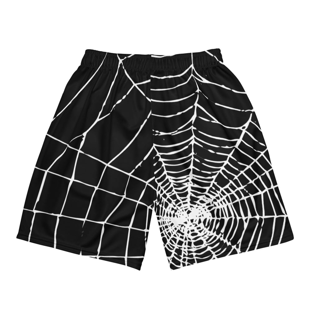 spiderweb mesh shorts