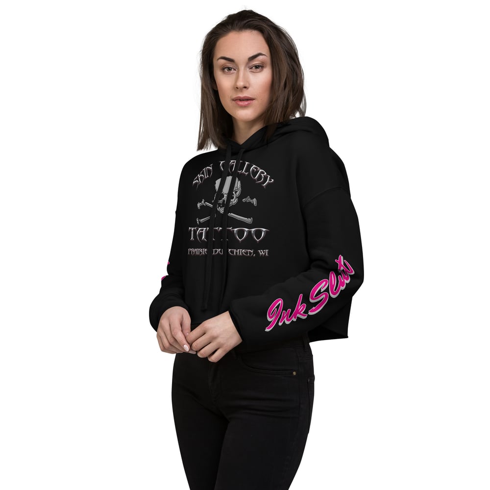 “Ink Slut” Skin Gallery Brand Crop Hoodie