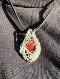 Image 5 of Mexican fire Opal Sterling silver pendant