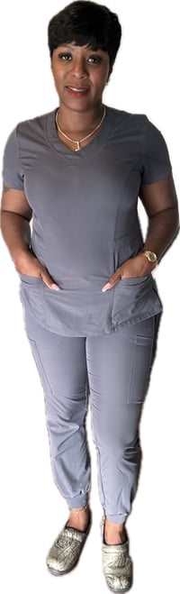 Image 5 of Pewter Jogger Scrub Set 